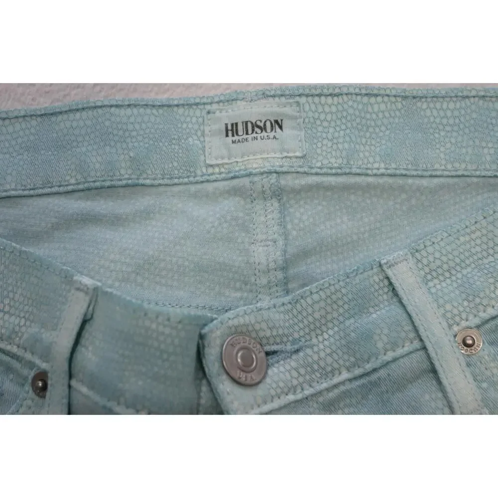 Hudson USA Pants Blue‎ Scales Skinny Stretch Pants Womens Size 29 x 31